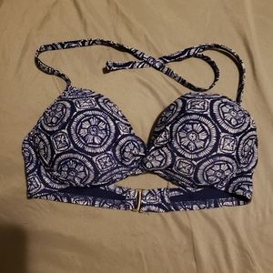 Blue bikini top